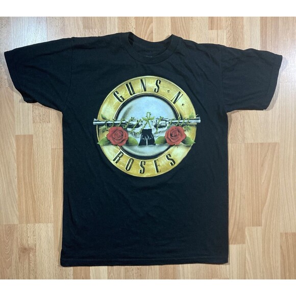 Guns ‘N Roses Logo Graphic Tee (Sz Small - Men / Women) Black Frog Band T-Shirt - Picture 1 of 4